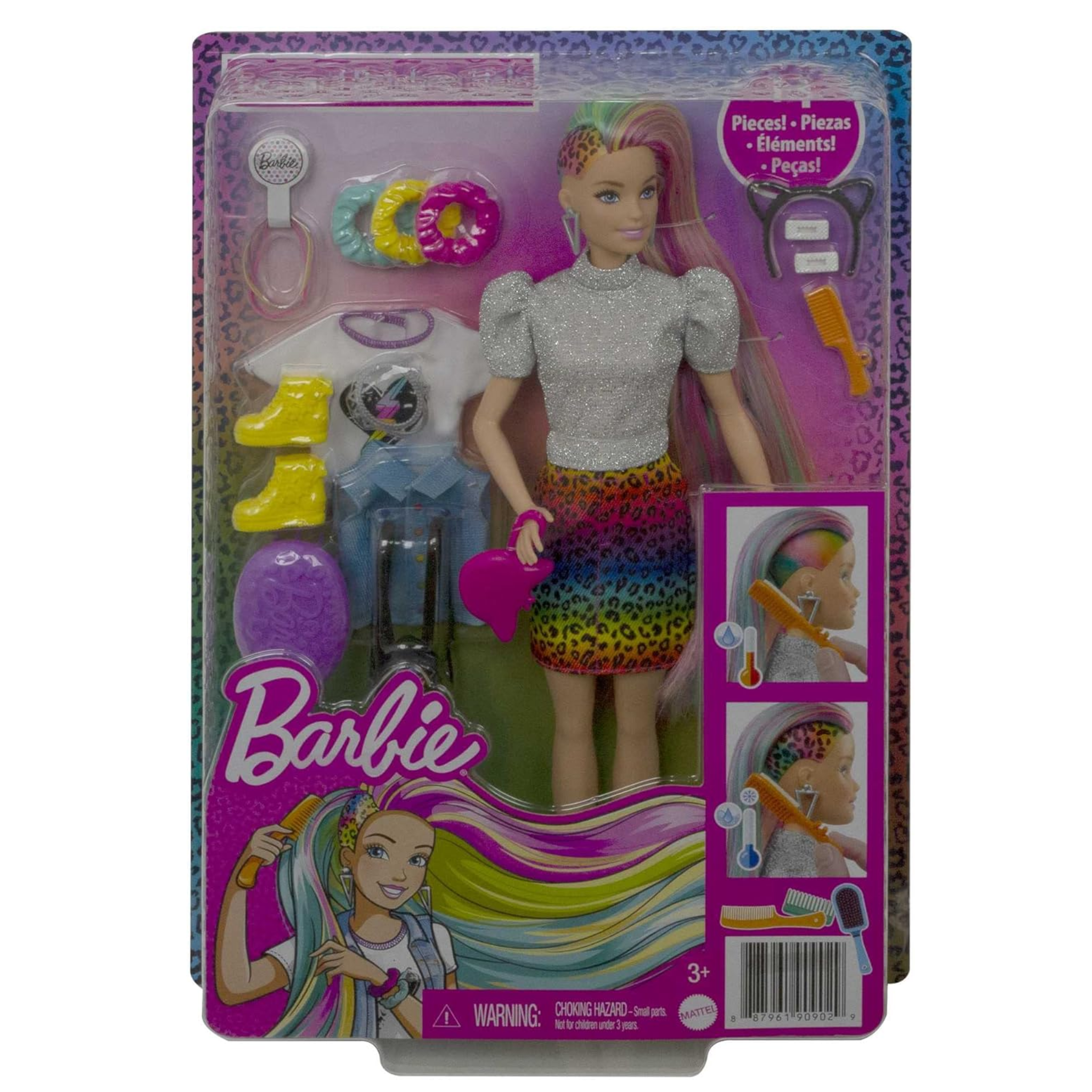 Leopard Rainbow Hair Barbie