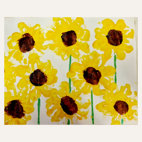 [Fun-in-a-Box Activity] Sunflower scenery on canvas