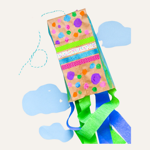 [Fun-in-a-Box Activity] Paper bag kite