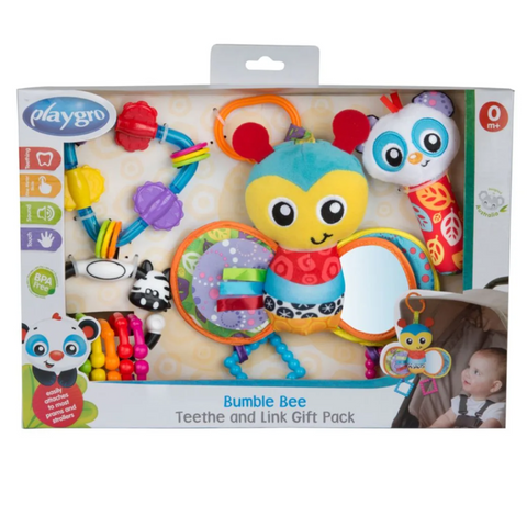 Playgro Bumble Bee Teethe & Link Gift Pack